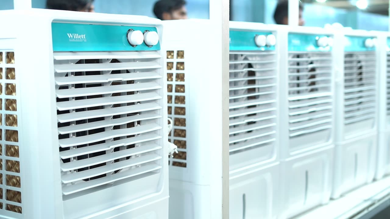 Finished coolers on the line